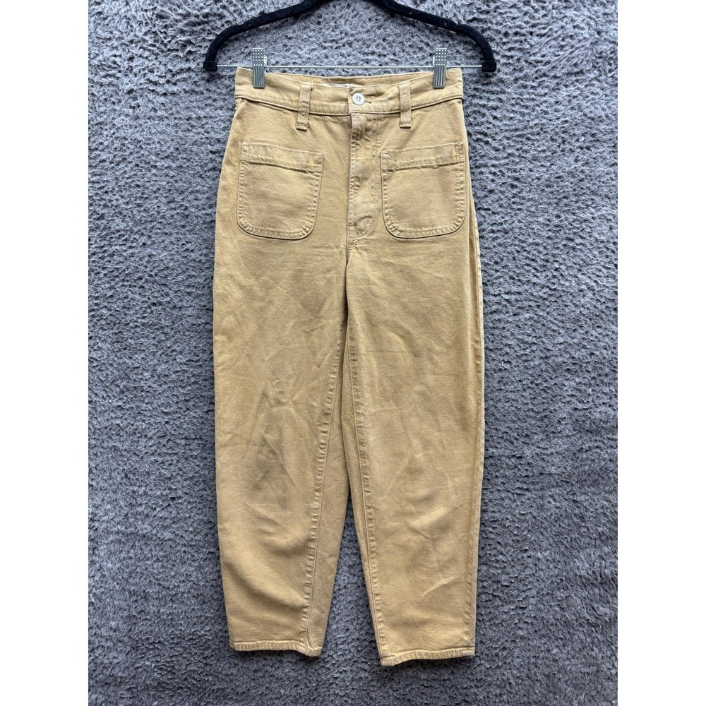 Madewell Petite Emmett 2.0 Wide-Leg Crop Pants Earthen Gold Womens Size 23